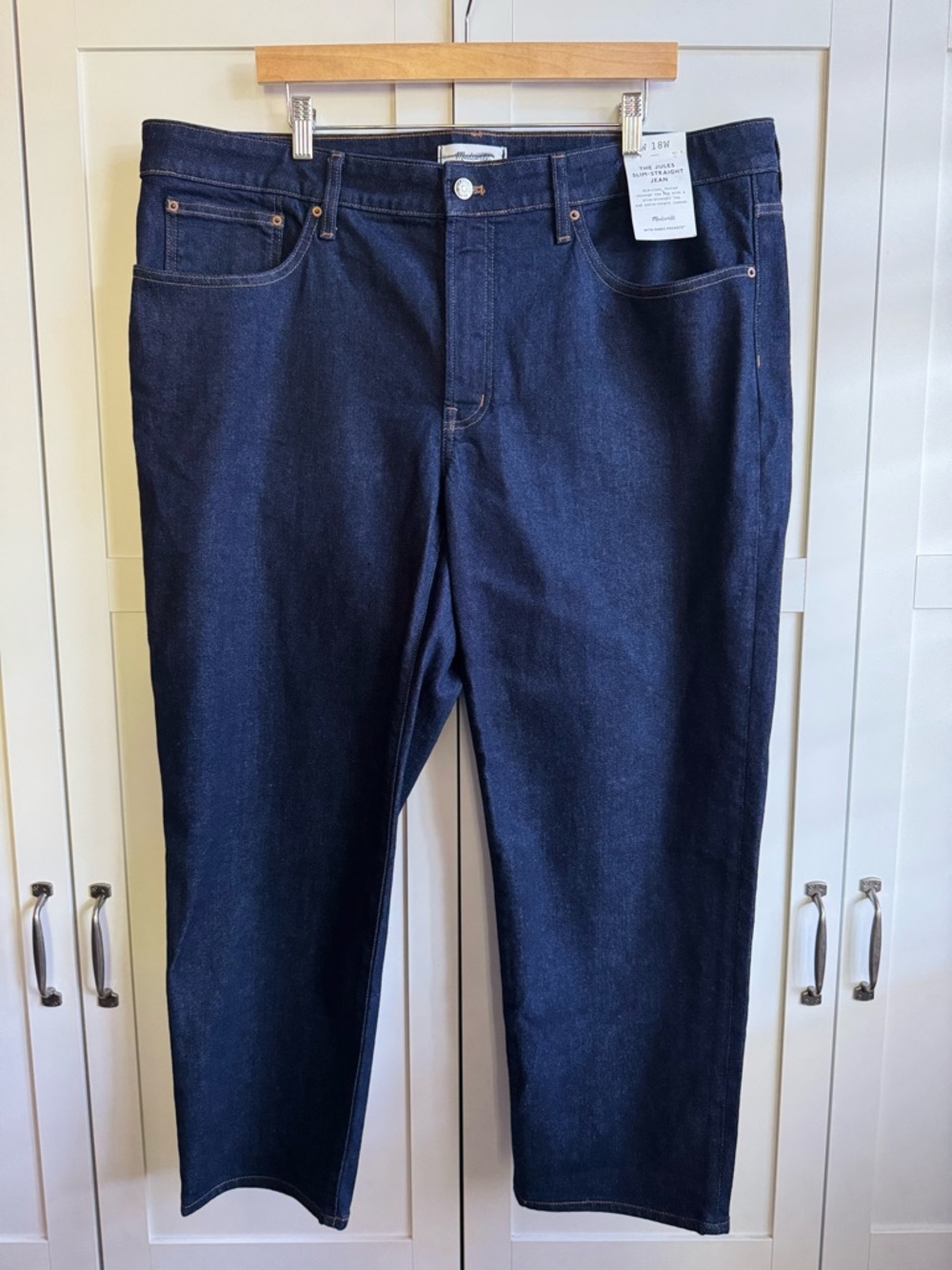 Madewell The Plus Jules Slim-Straight Jean in Rinse Wash Size 18W - Picture 3 of 6